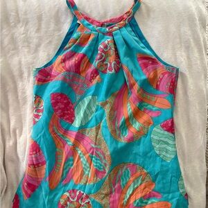 Britt Ryan Vibrant Multicolor Halter Top